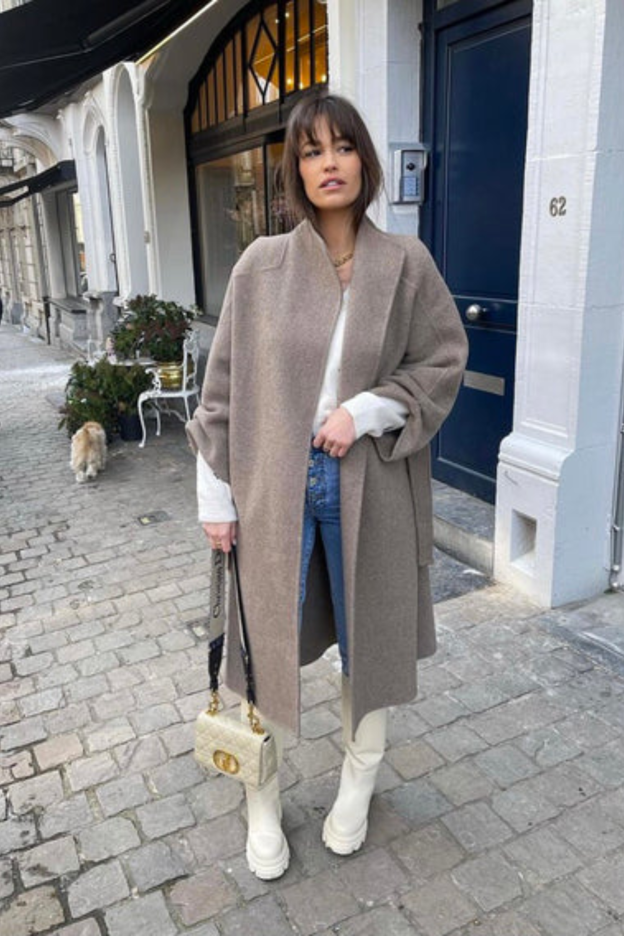 Taupe coat womens hotsell